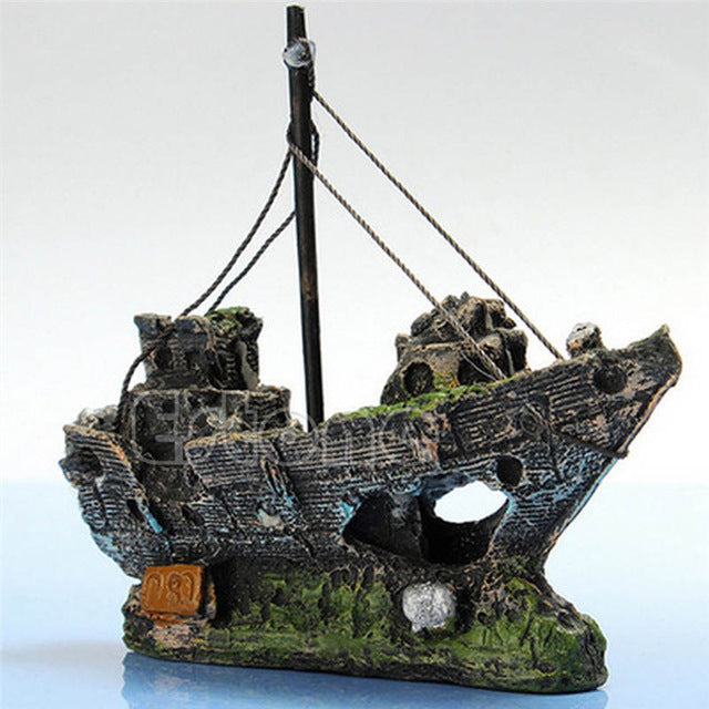 Sunk Ship Aquarium Ornament