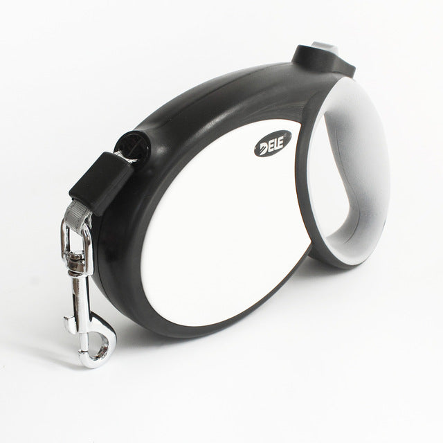 Retractable Automatic Dog Leash (Black-White)