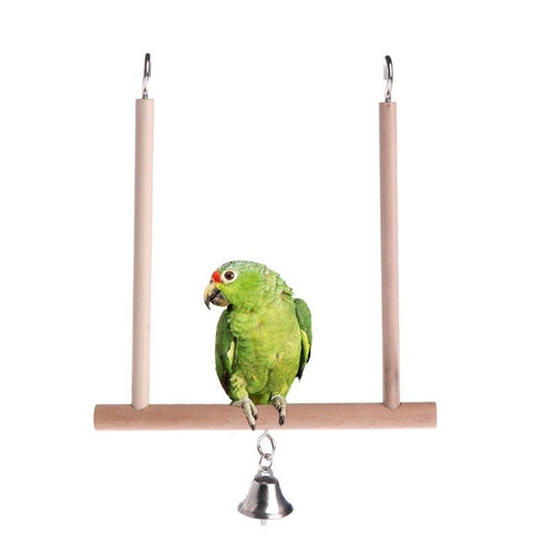 Hanging Wooden Bird Perch