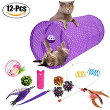 Load image into Gallery viewer, Pet Toy Set &quot;Funny Playing Tunnel&quot; (12 pcs.)