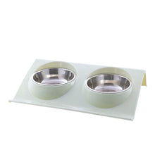 Load image into Gallery viewer, Stainless Steel Silicon Pet Bowl &quot;Double&quot;